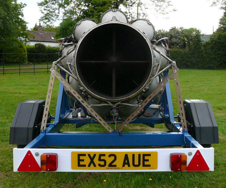 Derwent-jet engine exhaust
