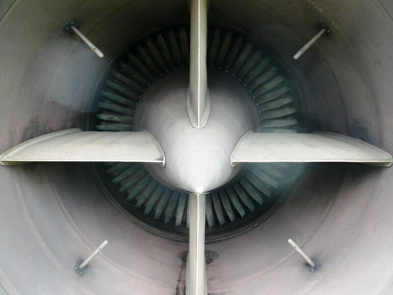 Derwent engine jet pipe view