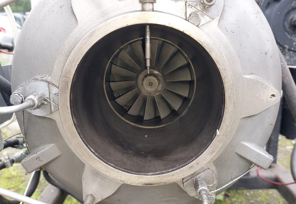 Tiernay Turbines TT10 gas turbine exhaust view