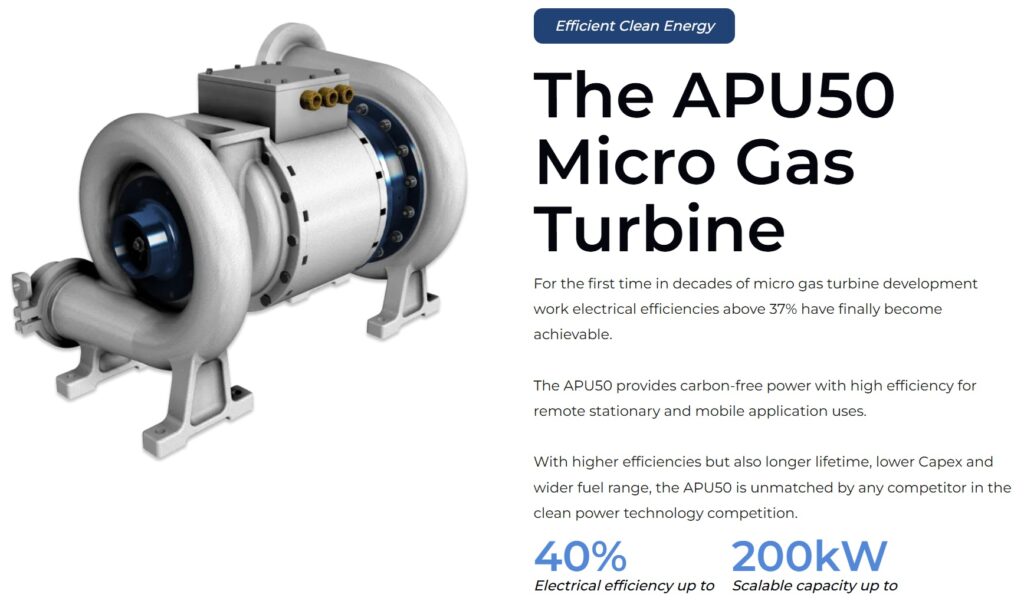 micro gas turbine auxiliary power unit 50Kw